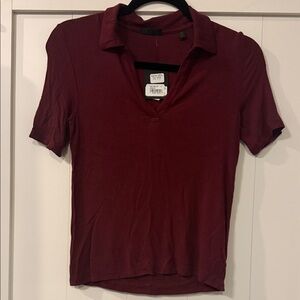 ATM Merlot Polo Shirt for Women